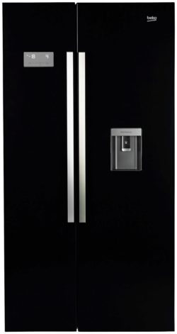 Beko - ASD241B American - Fridge Freezer - Black